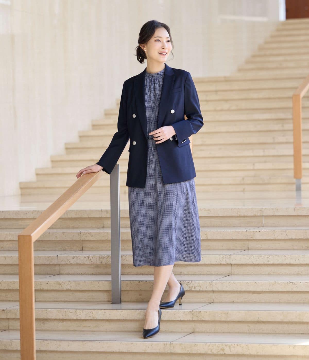 ウォッシャブル】ウールオックス ダブルブレストブレザー(51088351