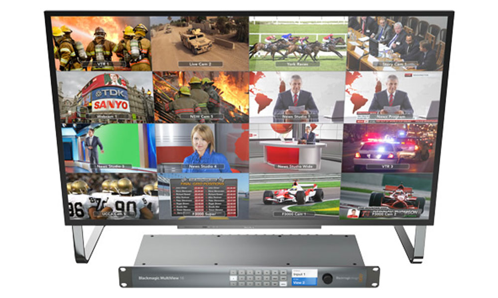 Blackmagic製16系統ネイティブUltra HDマルチビューアBlackmagic