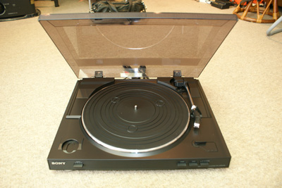 ステレオレコードプレーヤーPS-LX300USB×PC・スピーカー・ウォークマン