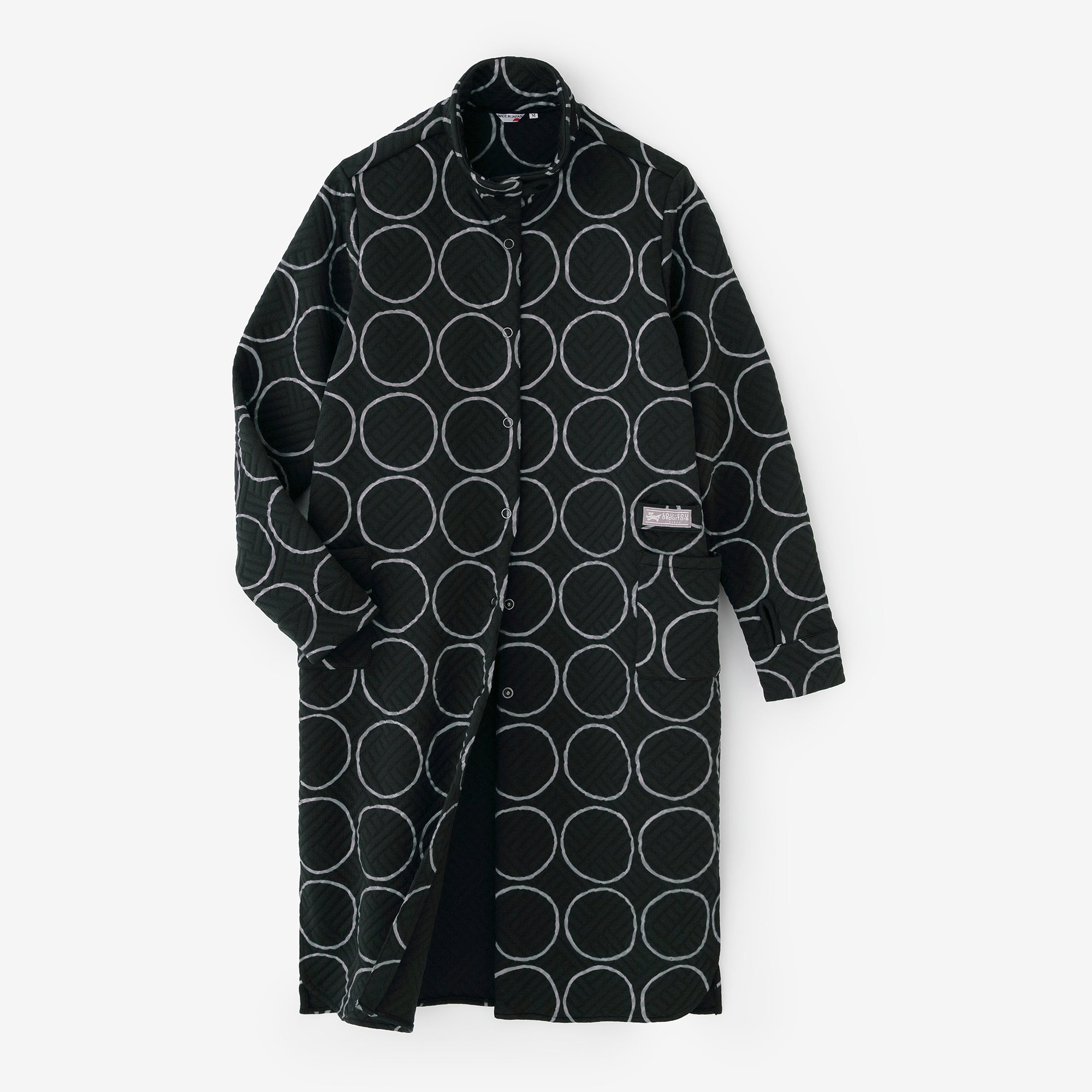 ヘリンボーンジャージー SANPO ワンピース／おおらからくがき 墨黒