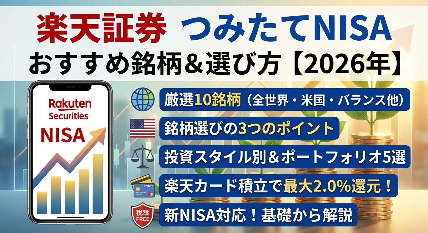 楽天証券のつみたてNISAおすすめ銘柄はどれ？選び方を解説【2026年