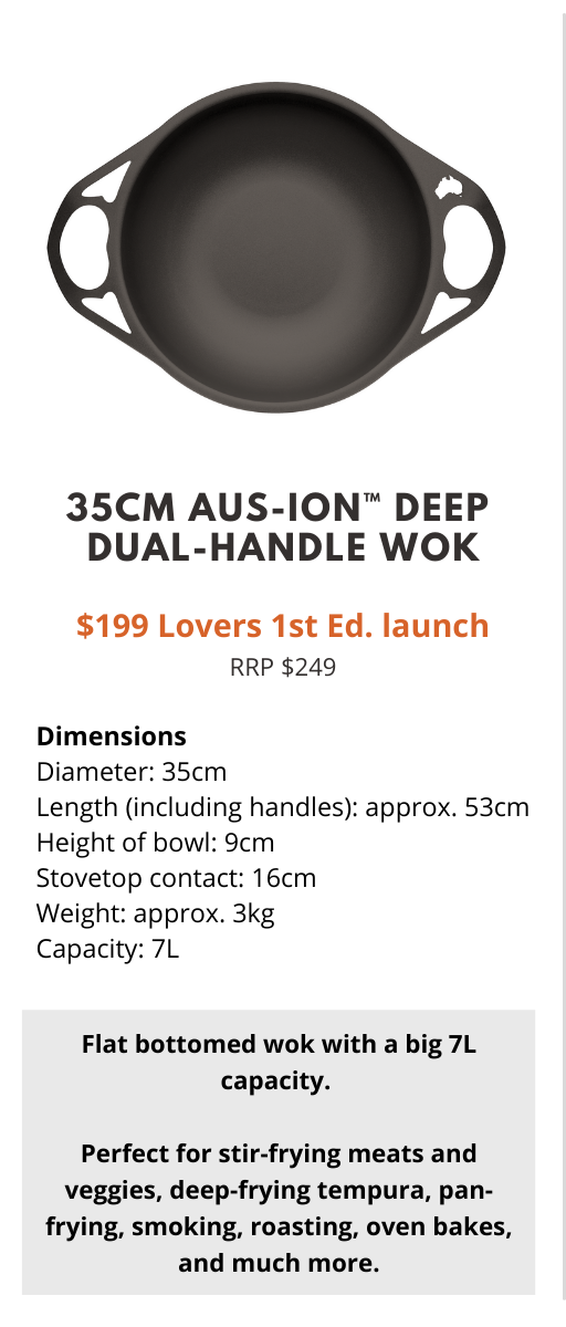 Exclusive Lovers' Links LL07 - AUS-ION™ 35cm Quenched Woks