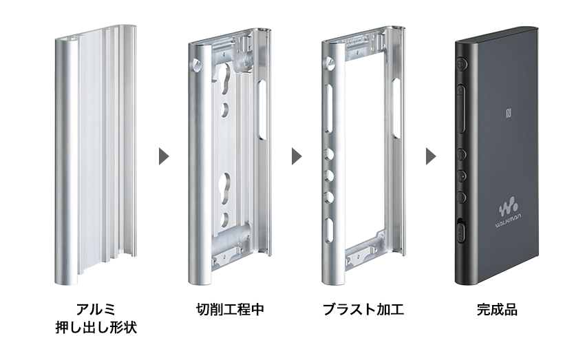 NW-A50シリーズ 特長 : 高音質を実現する本体設計 | ポータブル