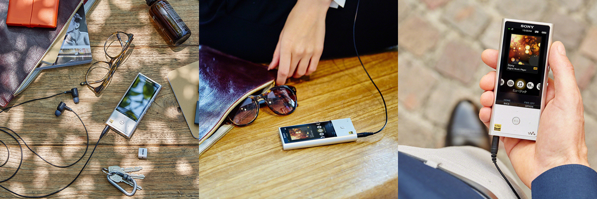 NW-ZX100 特長 : 高音質と質感を追求したデザイン | ポータブル