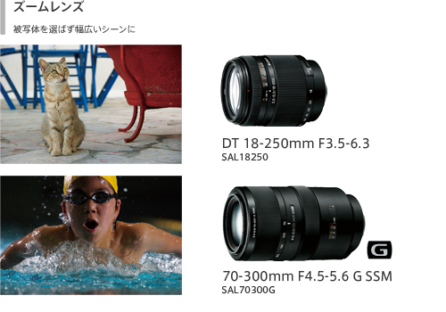 SLT-A57 特長 : おすすめレンズ＆アクセサリー | デジタル一眼カメラα