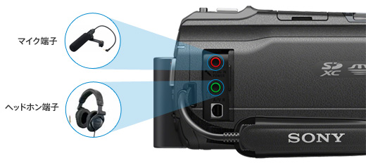 HDR-CX720V 特長 : 進んだ高音質機能 | デジタルビデオカメラ Handycam