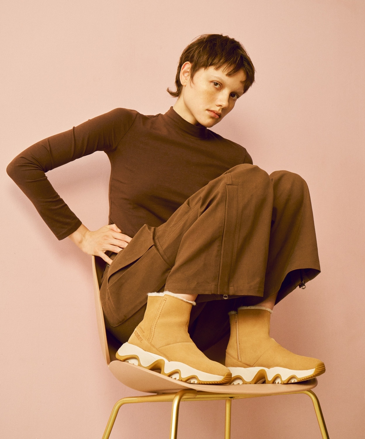 キネティックインパクト ショートブーツウォータープルーフ(22.5 Tawny