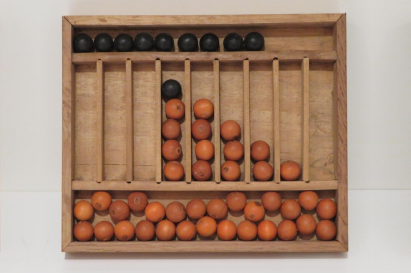 長崎算盤江戸時代梁に弗（ドル）表記あり