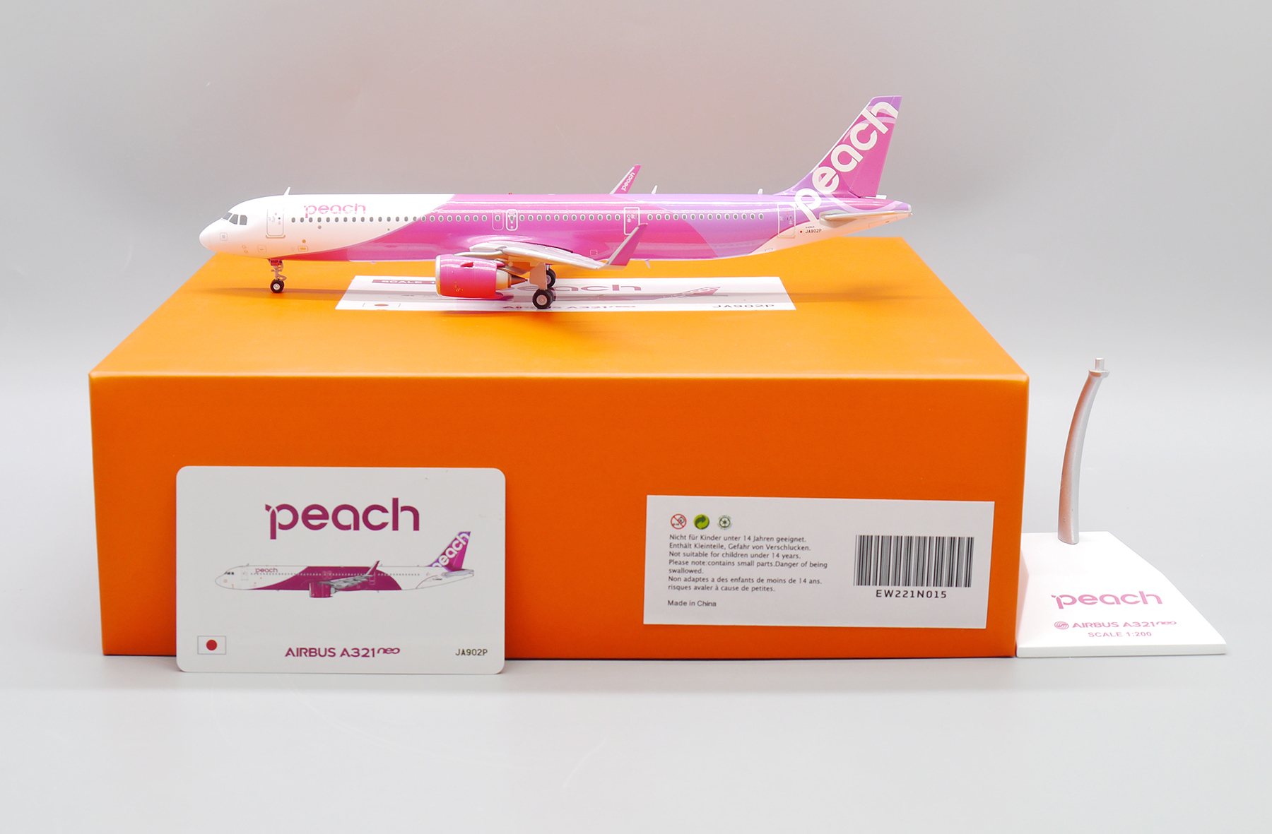 ScaleModelStore.com :: JC Wings 1:200 - EW221N015 - Peach Airbus