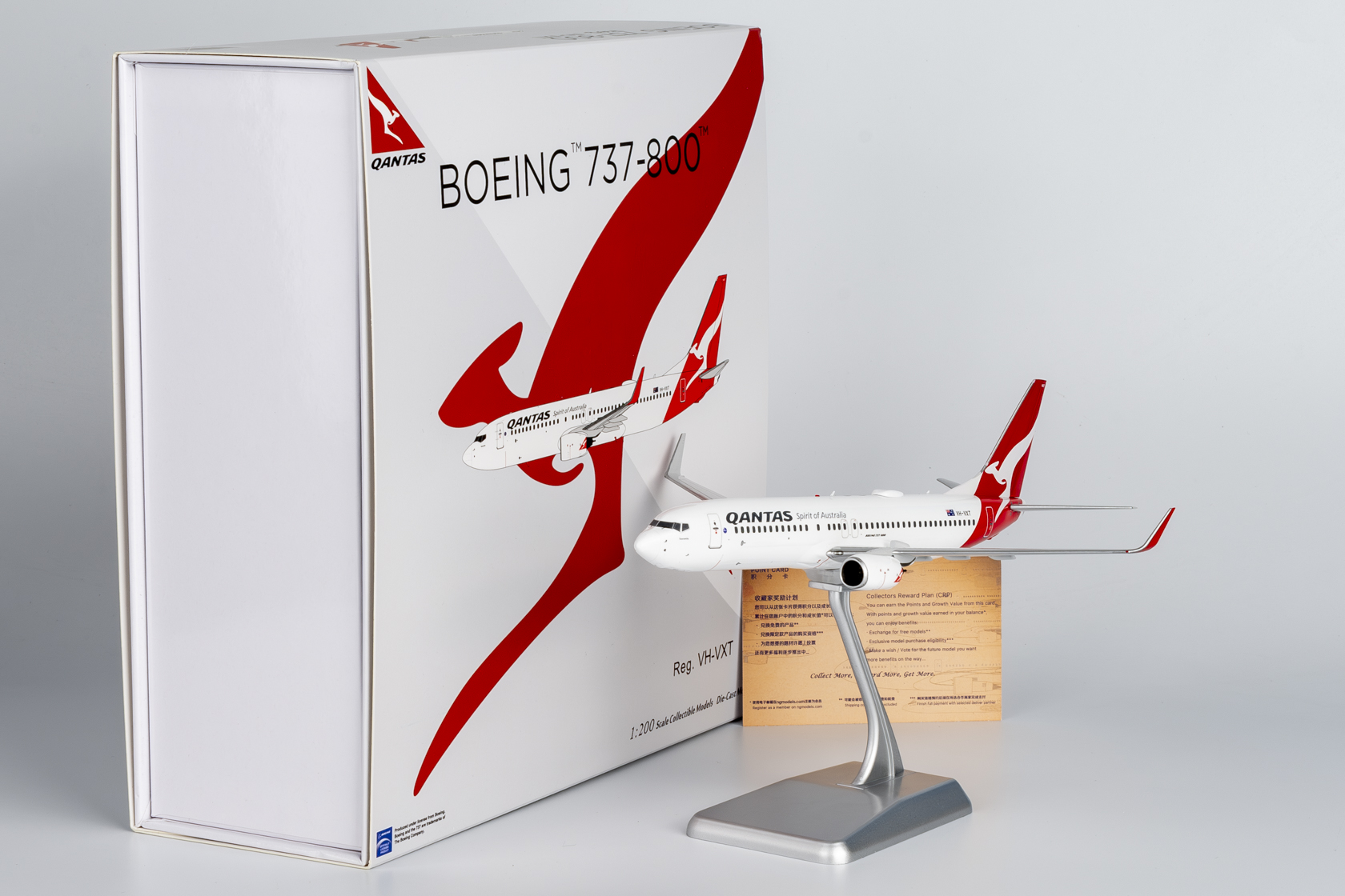 ScaleModelStore.com :: NG Models 1:200 - 08025 - Qantas Boeing 737