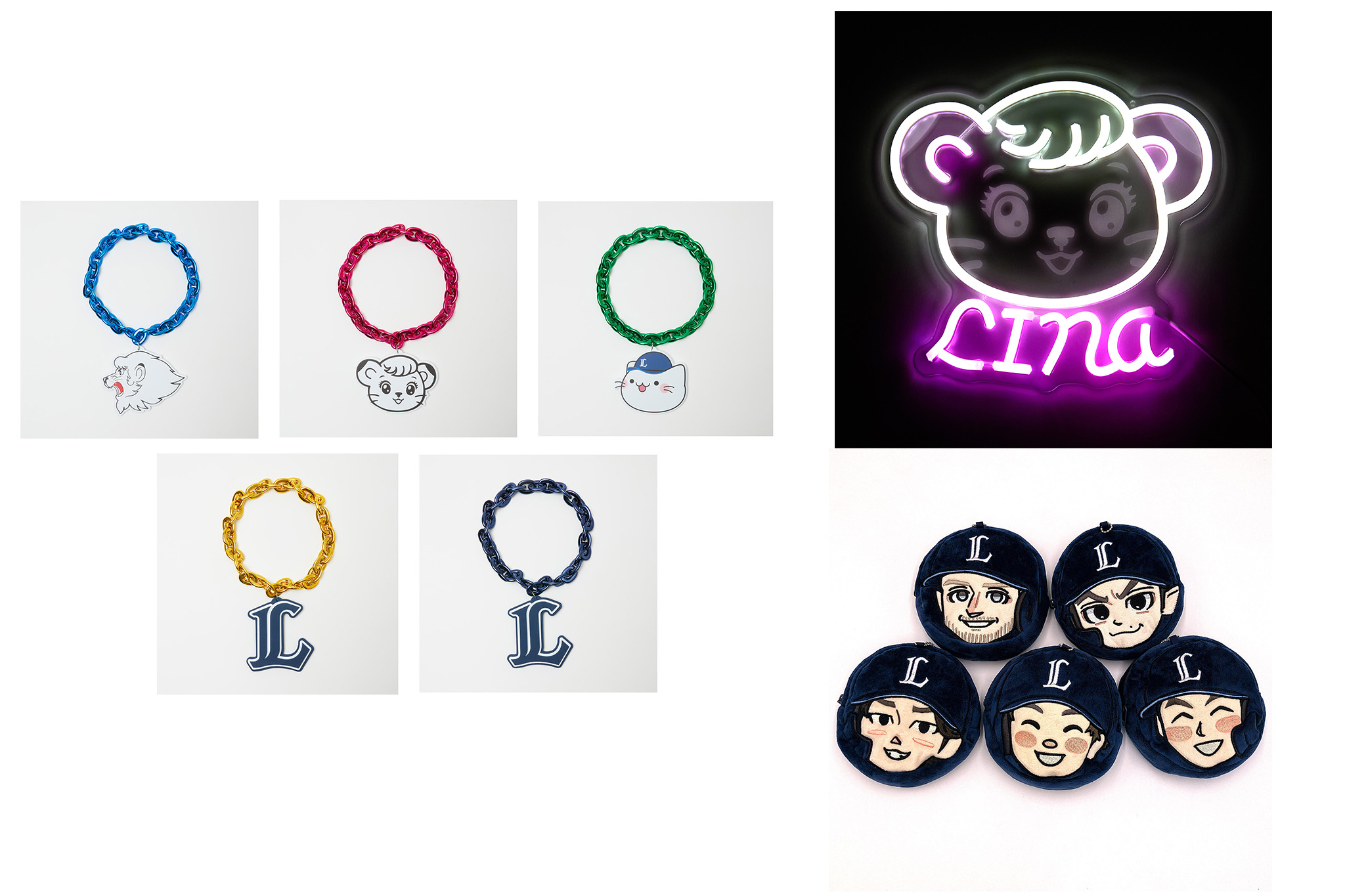 ビッグチェーンネックレス/LINA ネオンライト/シークレットデフォルメ