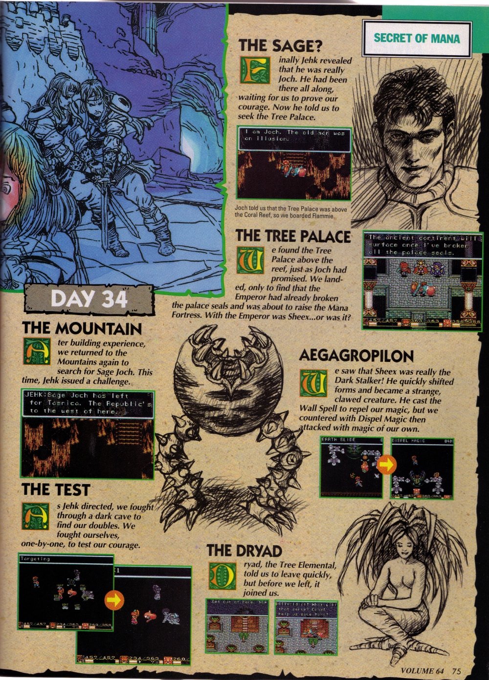 Gallery - Secret of Mana - Nintendo Power Volume 64 « Seikens