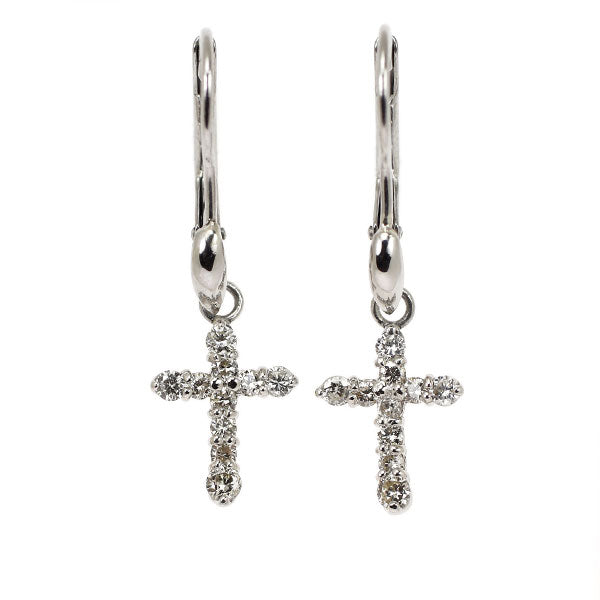 Pt900 ダイヤモンド ピアス 0.42ct クロス — セルビーオンラインストア