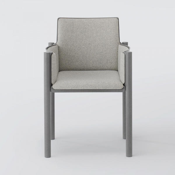 Kawara アームチェア T-BY グレー/ Divina Melange4010 120 オーク