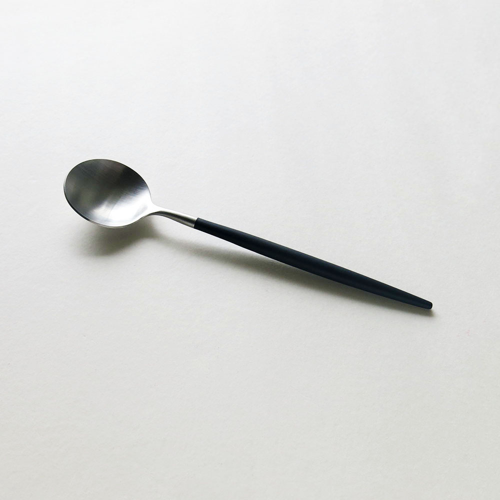 デザートスプーン ゴア GOA / ブラック×シルバーCutipol（クチポール