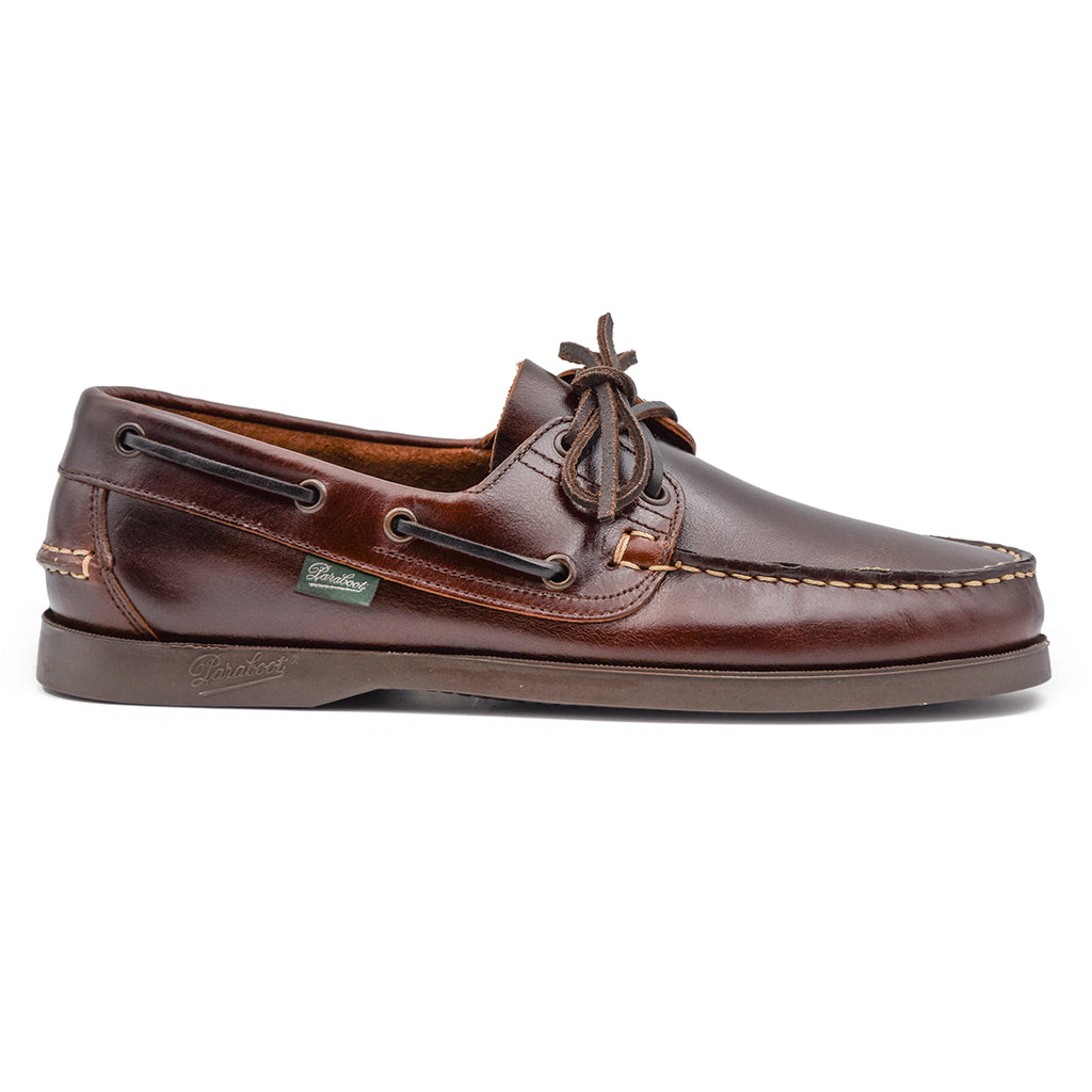 Paraboot Men's Boat Shoes Barth Iconic Style Brown Leather | Sabot
