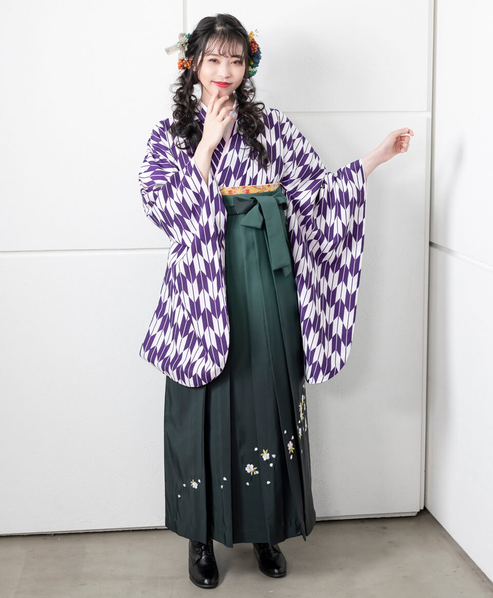 レンタル着物CCC545×袴FBS062 | 【京都さがの館】卒業式袴レンタル