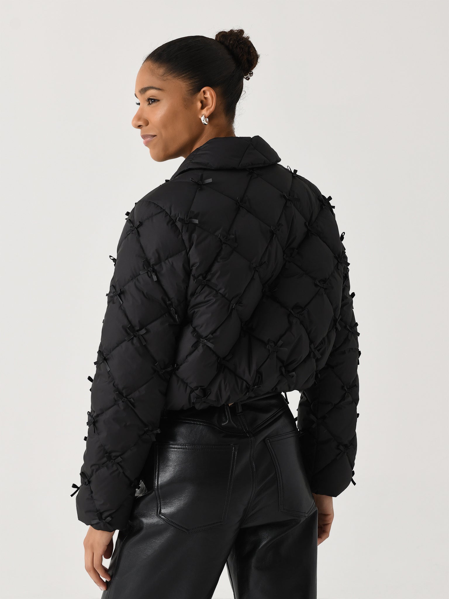 LoveShackFancy Women's Kasey Quilted Bow-Embellished Jacket