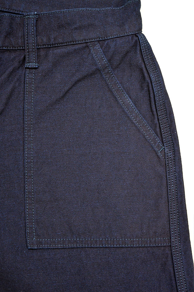 インディゴバックサテンベイカーパンツ 桃太郎ジーンズ MXPT1004