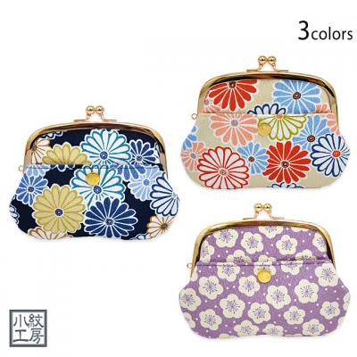 4寸親子がま口財布(5) 小紋工房 0207 和柄 和風 ちりめん 日本製 国産