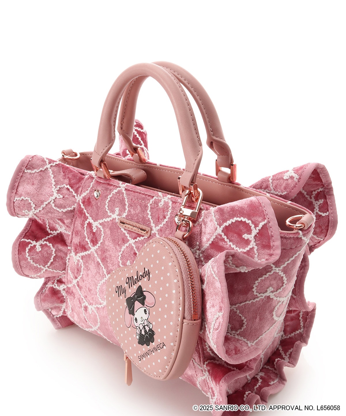マイメロディコレクション」フリルハンドバッグ(FREE ピンク