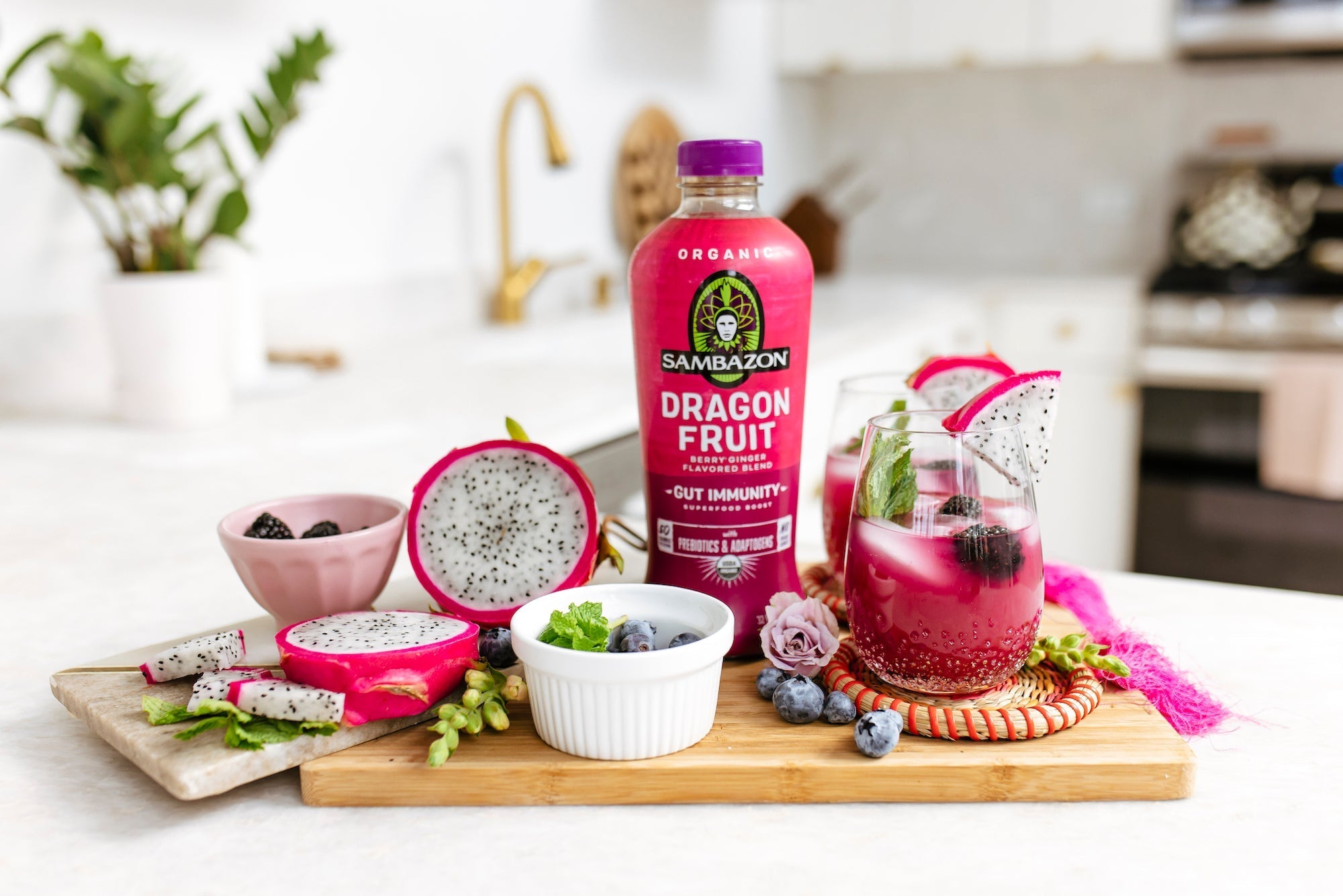 Feel Vibrant with SAMBAZON Delicious Dragon Fruit Fresh Juice!