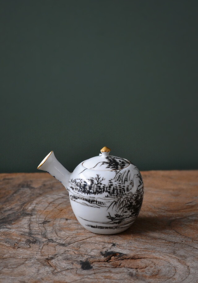 Antique Sam's Collection 高橋道八 煎茶器 急須 茶碗4客セット 薫蘭