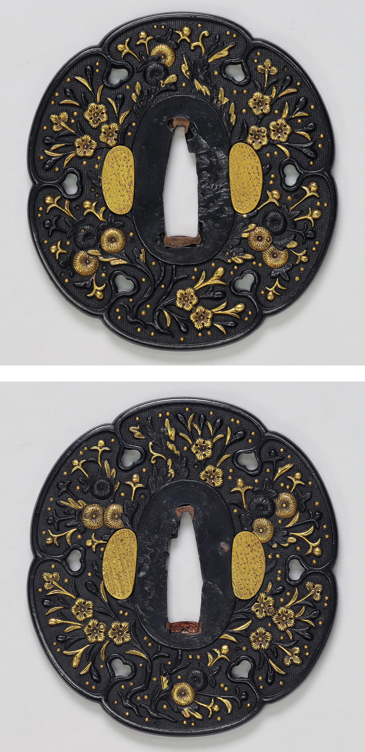 鍔：秋草図 Tsuba:Akikusa Zu