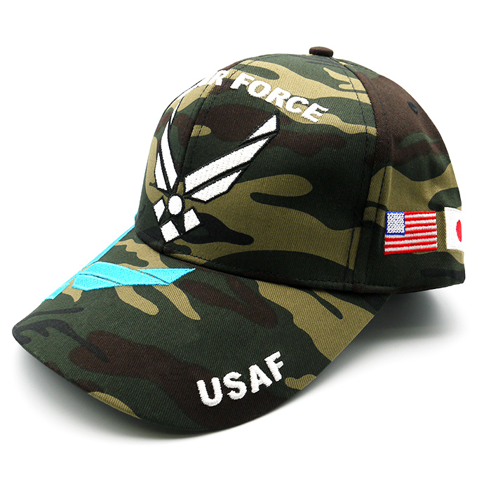 米軍グッズ 帽子 アメリカ空軍 U.S.AIR FORCE キャップ ネイビー 迷彩