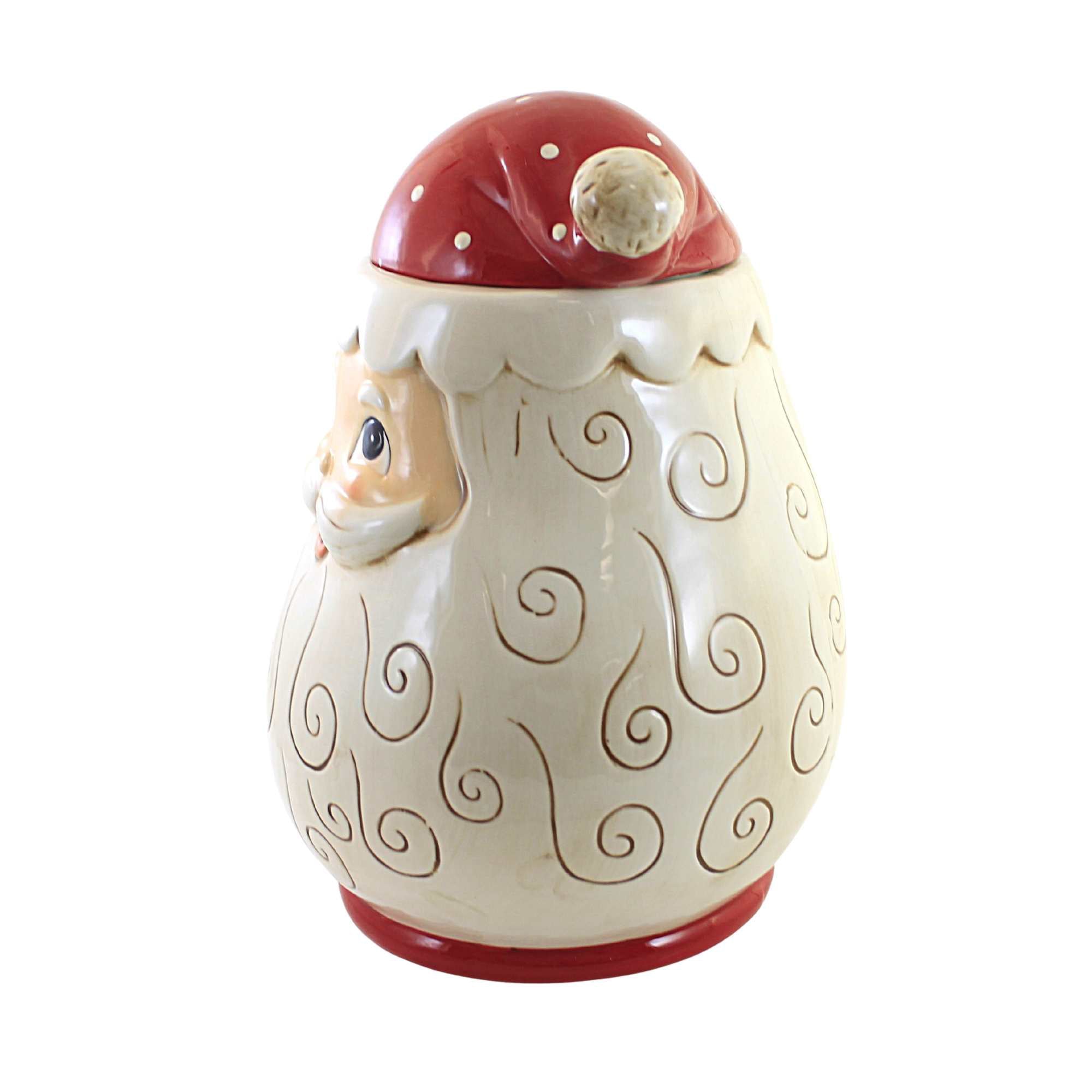 Tabletop Jolly Santa Cookie Jar Dolomite Christmas Claus Johanna