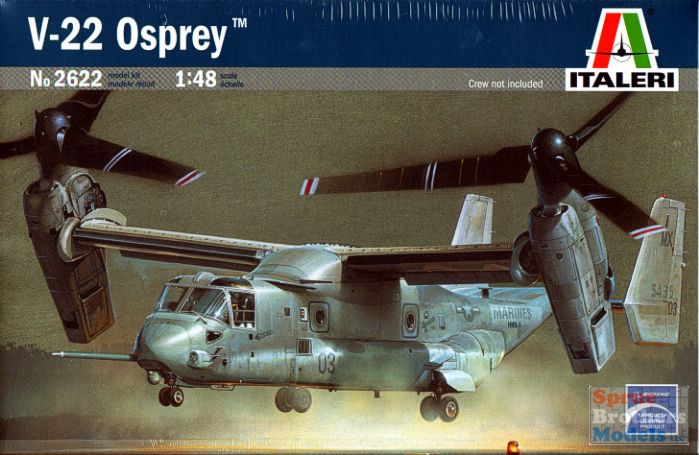 ITA2622 1:48 Italeri V-22 Osprey - Sprue Brothers Models LLC