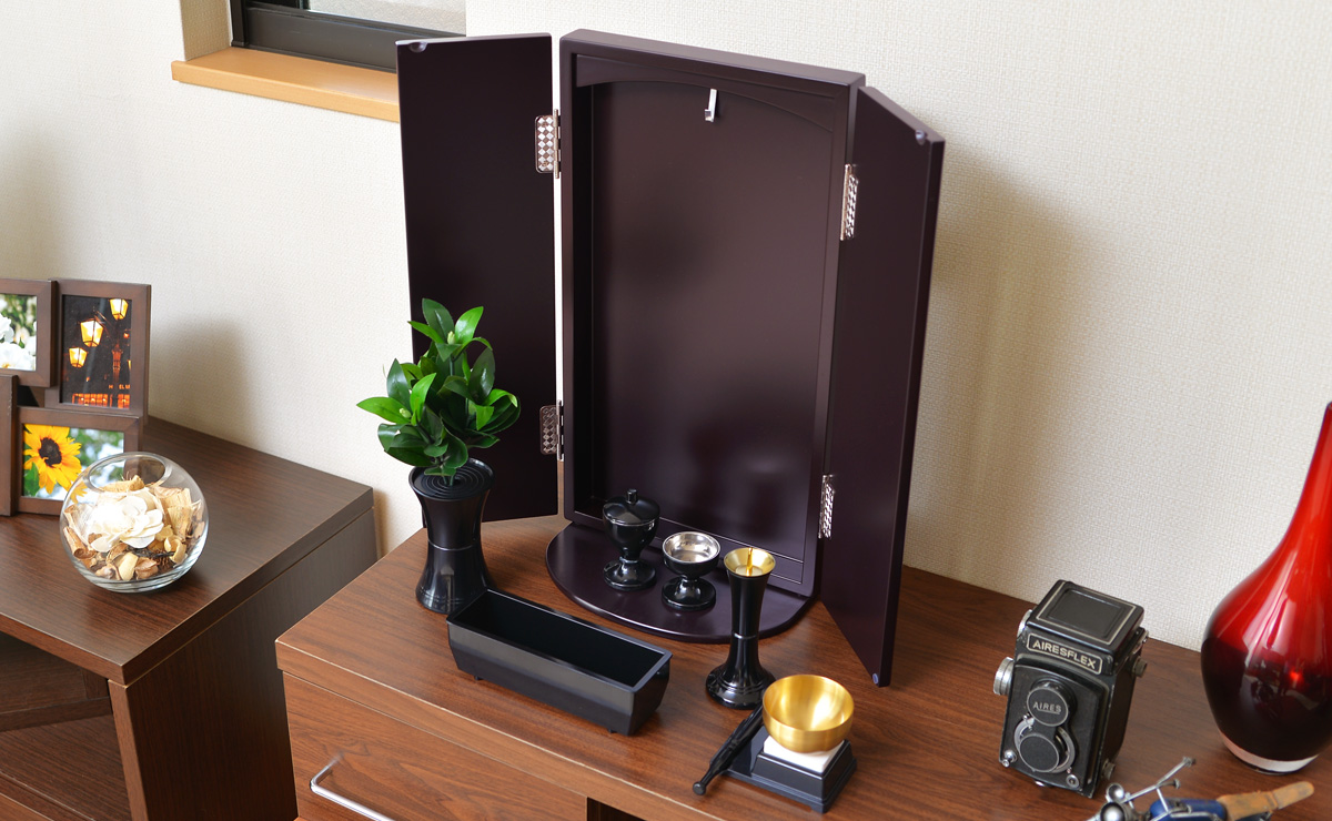 コンパクト仏壇 新ブック型 ウォールナット | 創価学会仏壇＆仏具専門