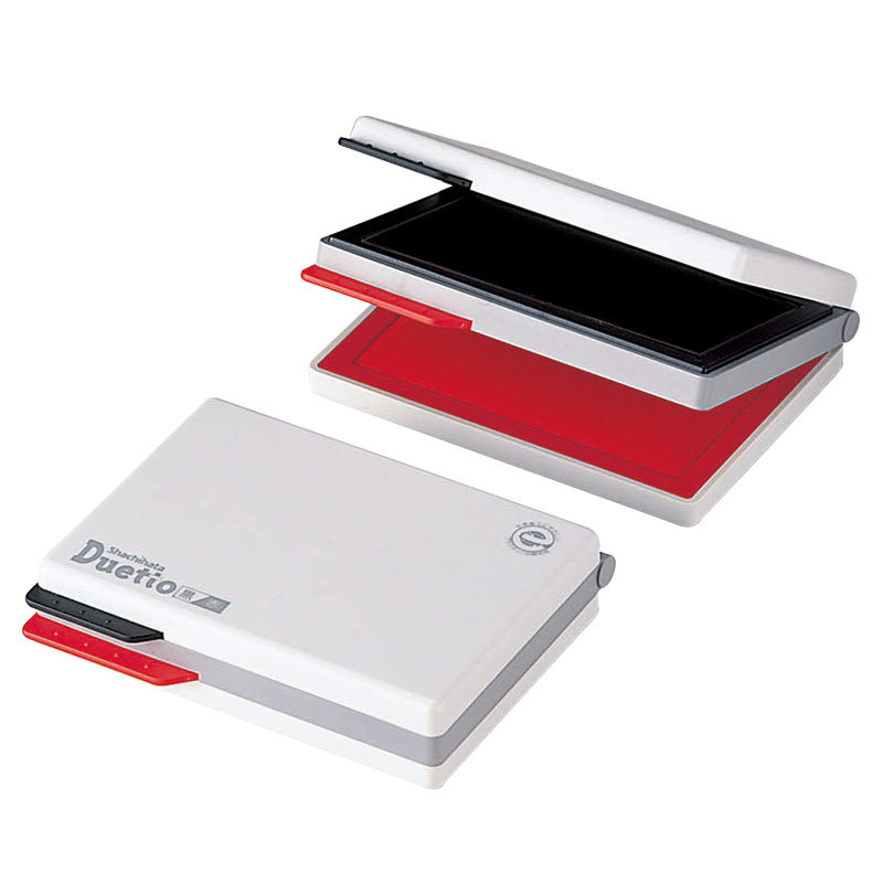 デュエットスタンプ台(エコス) 黒・赤｜シャチハタ館