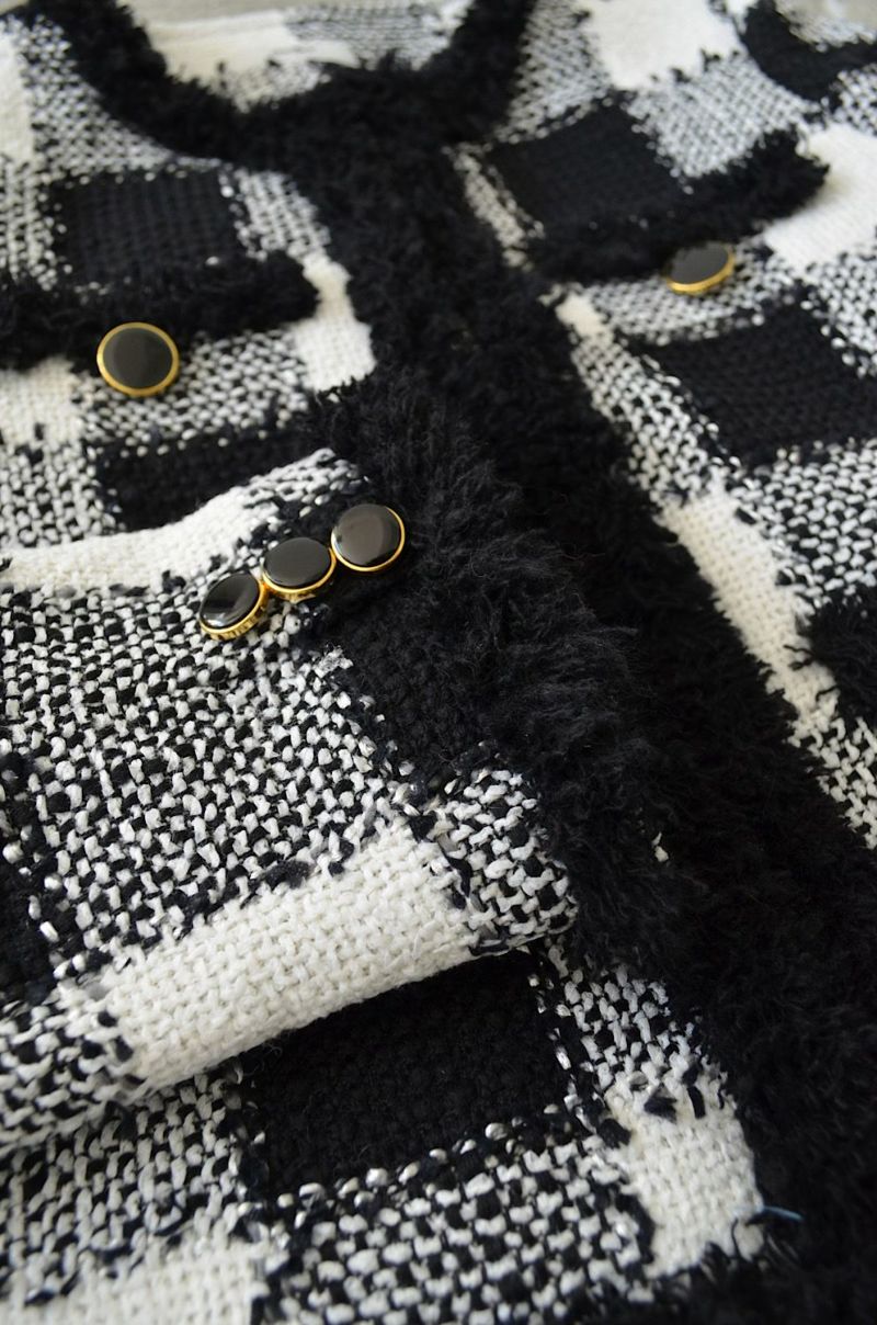 gingham tweed jacket – shéller / シェリエ