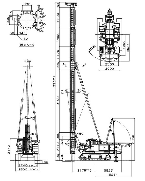 HAS工法：アースオーガ併用 圧入工法｜ミニ三点式杭打機DHJ-60エルダー