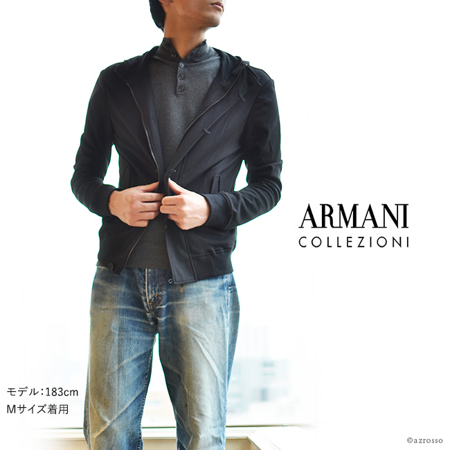 フード付ソフトパーカー ジャケット アルマーニ コレツィオーニ ARMANI