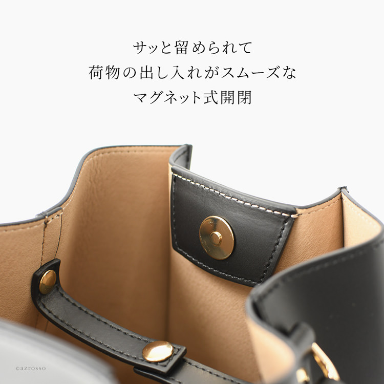 バケツ型 バッグ ハンドバッグ 2way ショルダー レザー イタリア製