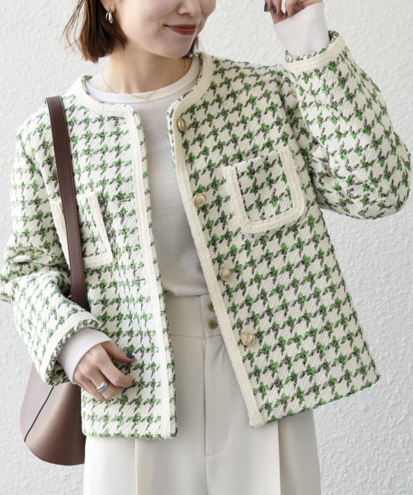 SHIPS any: ツイード パイピング ノーカラー ジャケット｜ SHIPS 公式