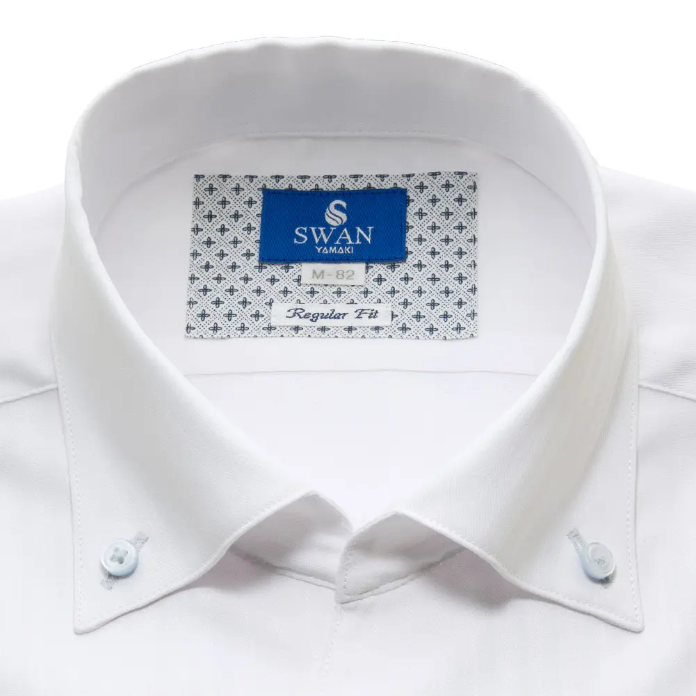 ワイシャツ ホワイト ドビー エバーフィール SWAN・ブルーレーベル