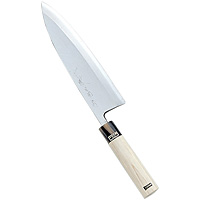 堺菊守 銀3鋼和庖丁 本職用 鎌型薄刃 18cm - 調理器具のSHOKUBI