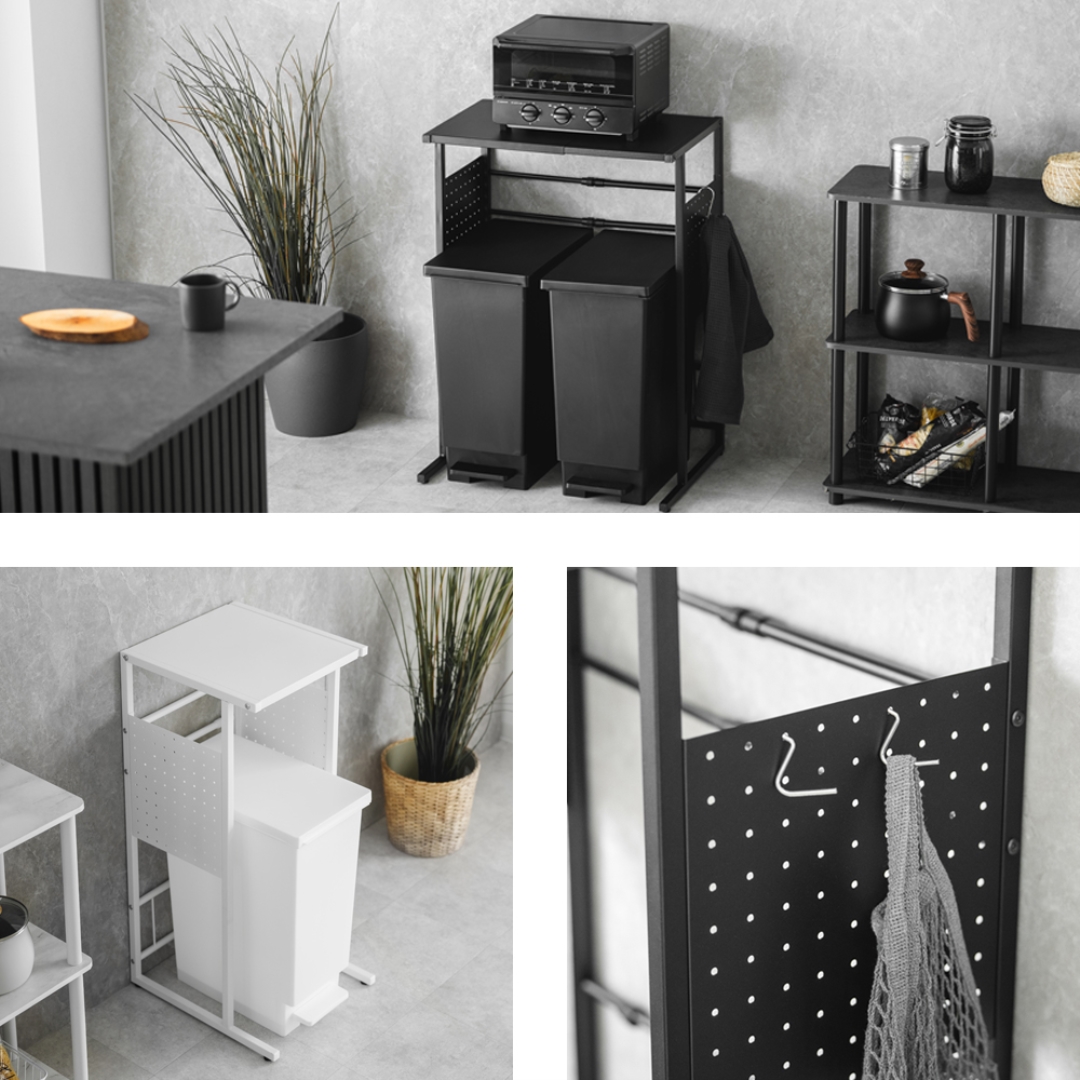 伸縮式 ダスト上ラック: キッチン用品