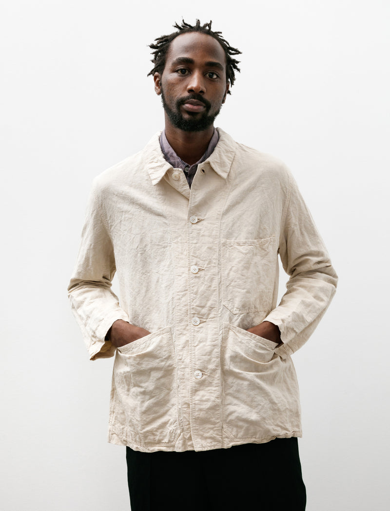 Oliver Church 3 Pocket Jacket French Vintage Linen Cotton Hazelnut