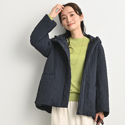 元町ゼラール ワッシャータフタ グラデーションキルト ミドル丈