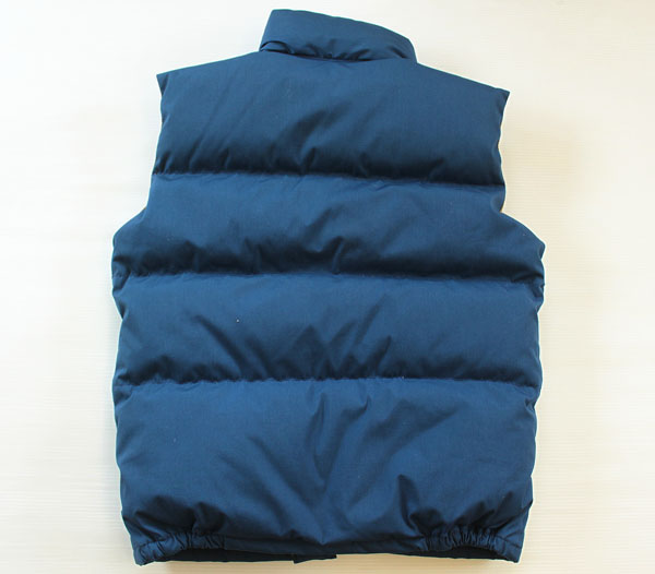 80s USA製 THE NORTH FACEノースフェイス 茶タグ ダウンベスト 紺 L