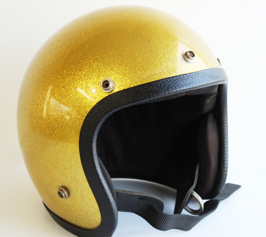 70s NORCON ジェットヘルメット 金ラメ M - Sixpacjoe Web Shop