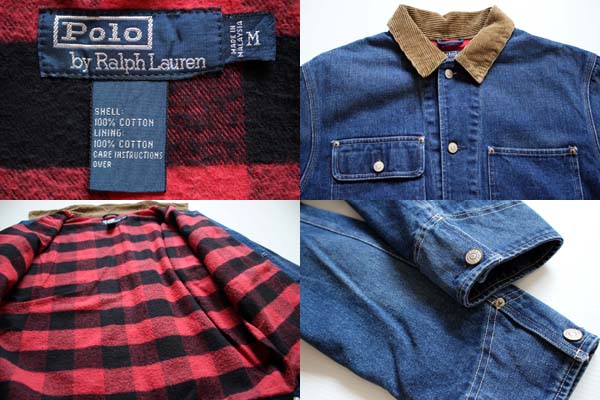 ポロ ラルフローレン ビンテージ加工 バッファローチェック ネル