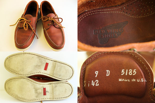 USA製 REDWINGレッドウイング レザー デッキシューズ 9D - Sixpacjoe