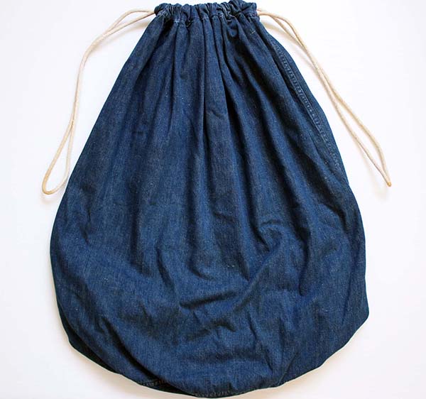 40s 米軍 U.S.NAVY インディゴ デニム バラックバッグ☆ランドリー