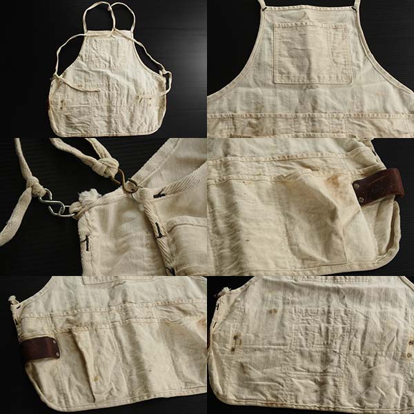 ビンテージ キャンバス ワークエプロン 生成り - Sixpacjoe Web Shop