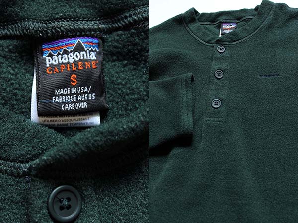 90s USA製 patagoniaパタゴニア CAPILENEキャプリーン ヘンリーネック